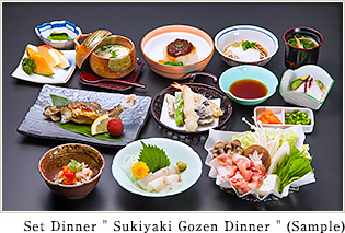 Set Dinner " Sukiyaki Gozen Dinner " (Sample)